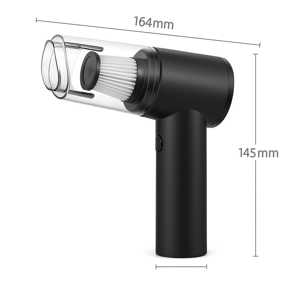 MINI ASPIRADORA RECARGABLE PARA AUTOS